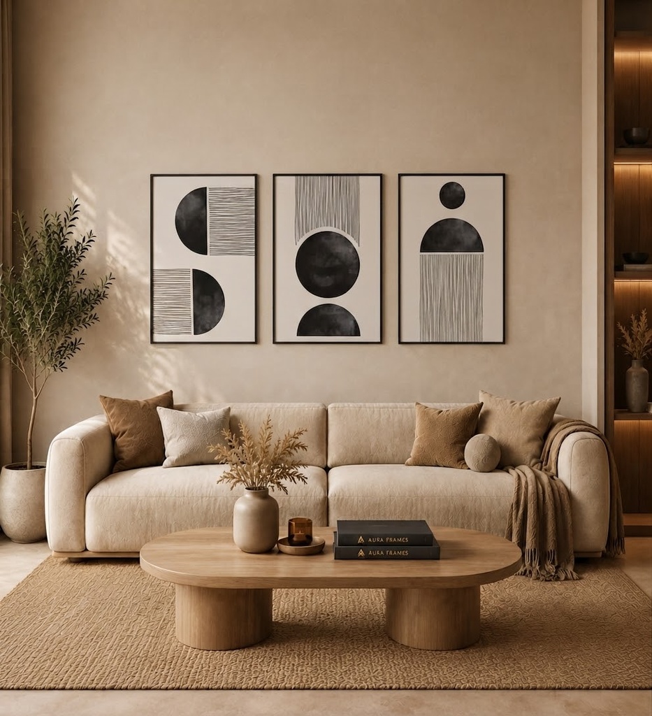 Terra & Tonal (3 Frames 40*60 CM, BLACK)