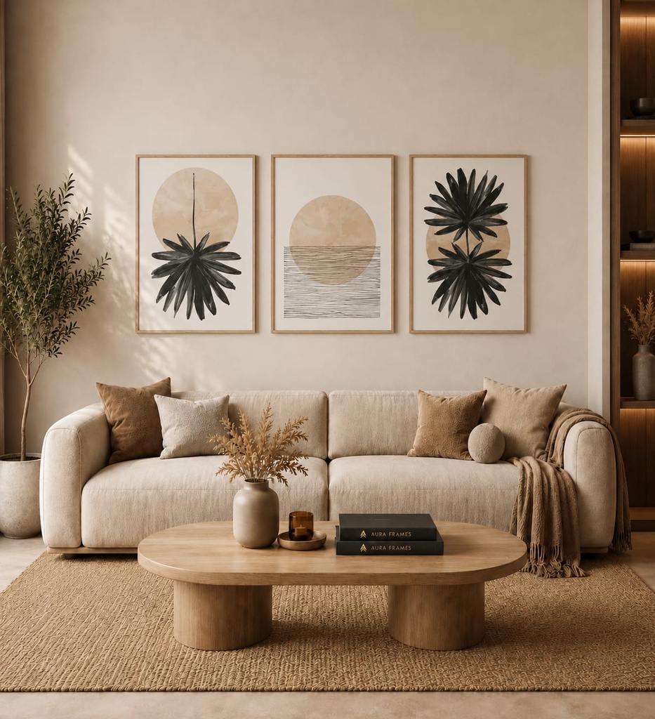 Desert Bloom Set (3 Frames 40*60 CM, BLACK)