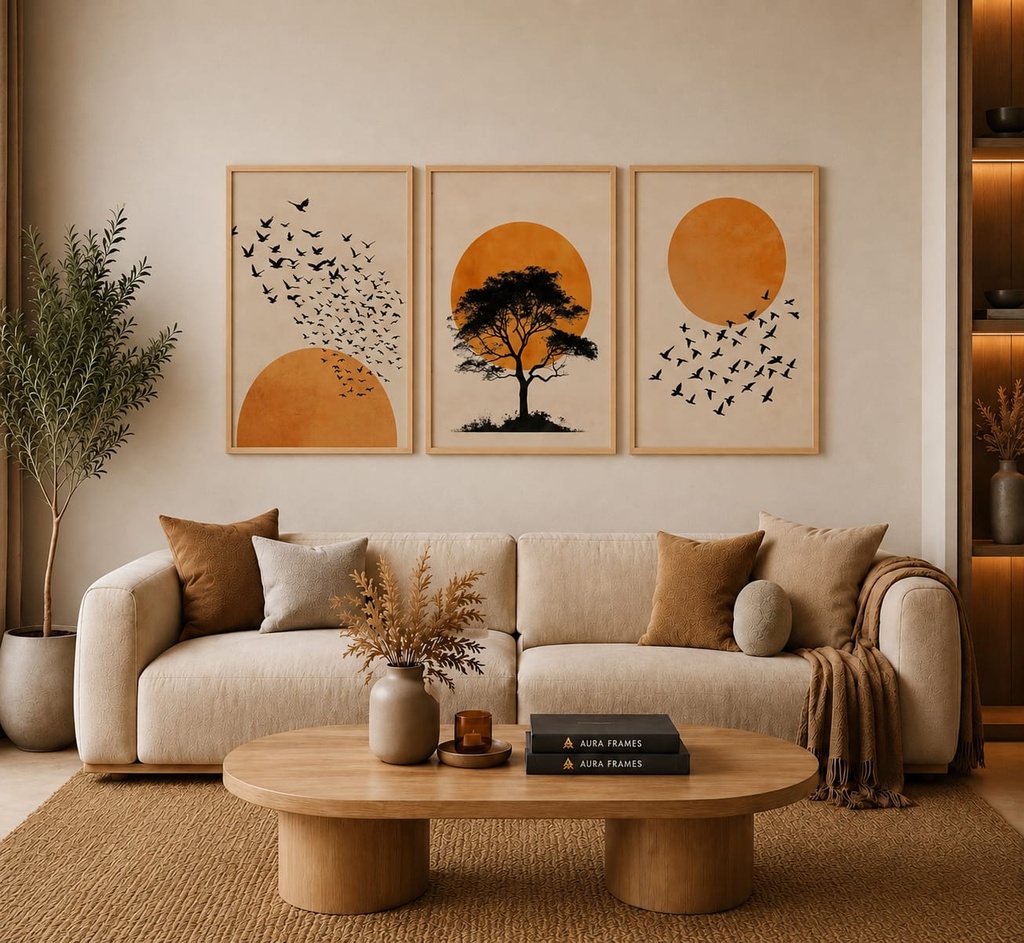 Golden Flight (3 Frames 40*60 CM, BLACK)