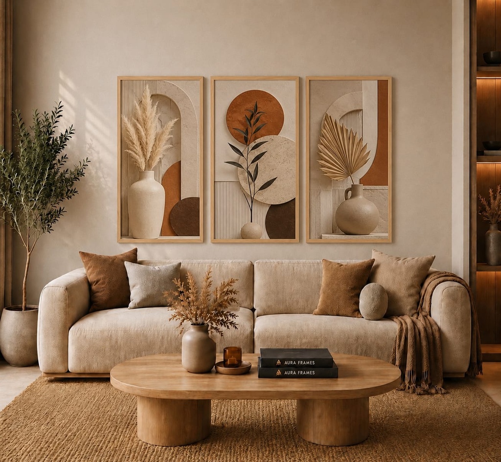 Earthy Botanicals (3 Frames 40*60 CM, BLACK)