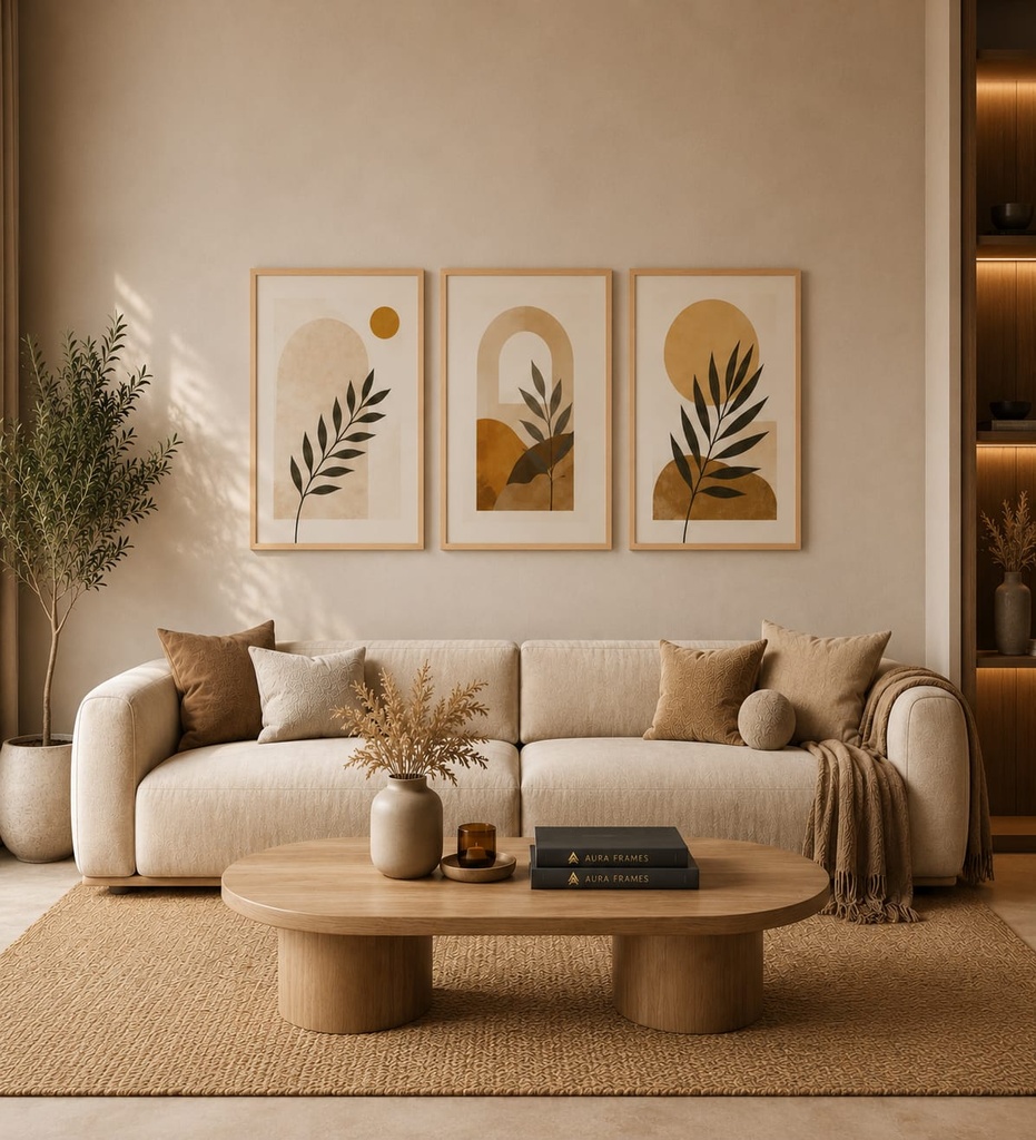 Golden Harmony Set (3 Frames 40*60 CM, BLACK)