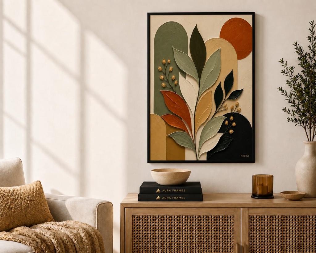 Élan Botanique (70 * 50 CM, BLACK)